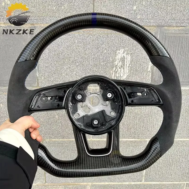 

Рулевое колесо из углеродного волокна, подходит для Audi A3 8Y A4 B9 S3 S4 S5 A5 RS3 RS4, может быть оснащена кнопками и лопастями переключения передач