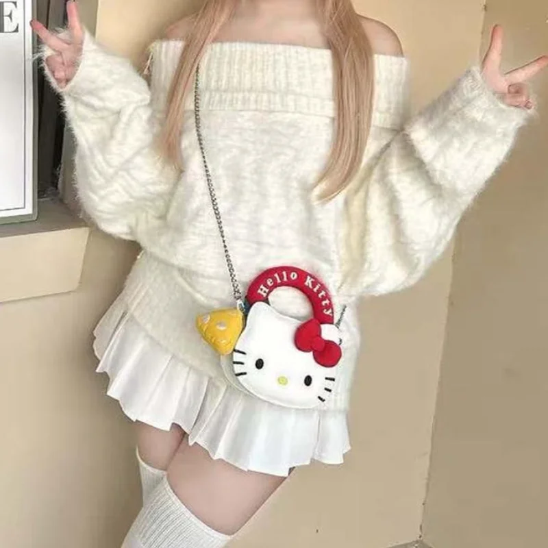 

Hello Mini Crossbody Bag Adjustable Strap Cartoon Style Shoulder Bag Fashionable Cute Handbag Girl Christmas Gift