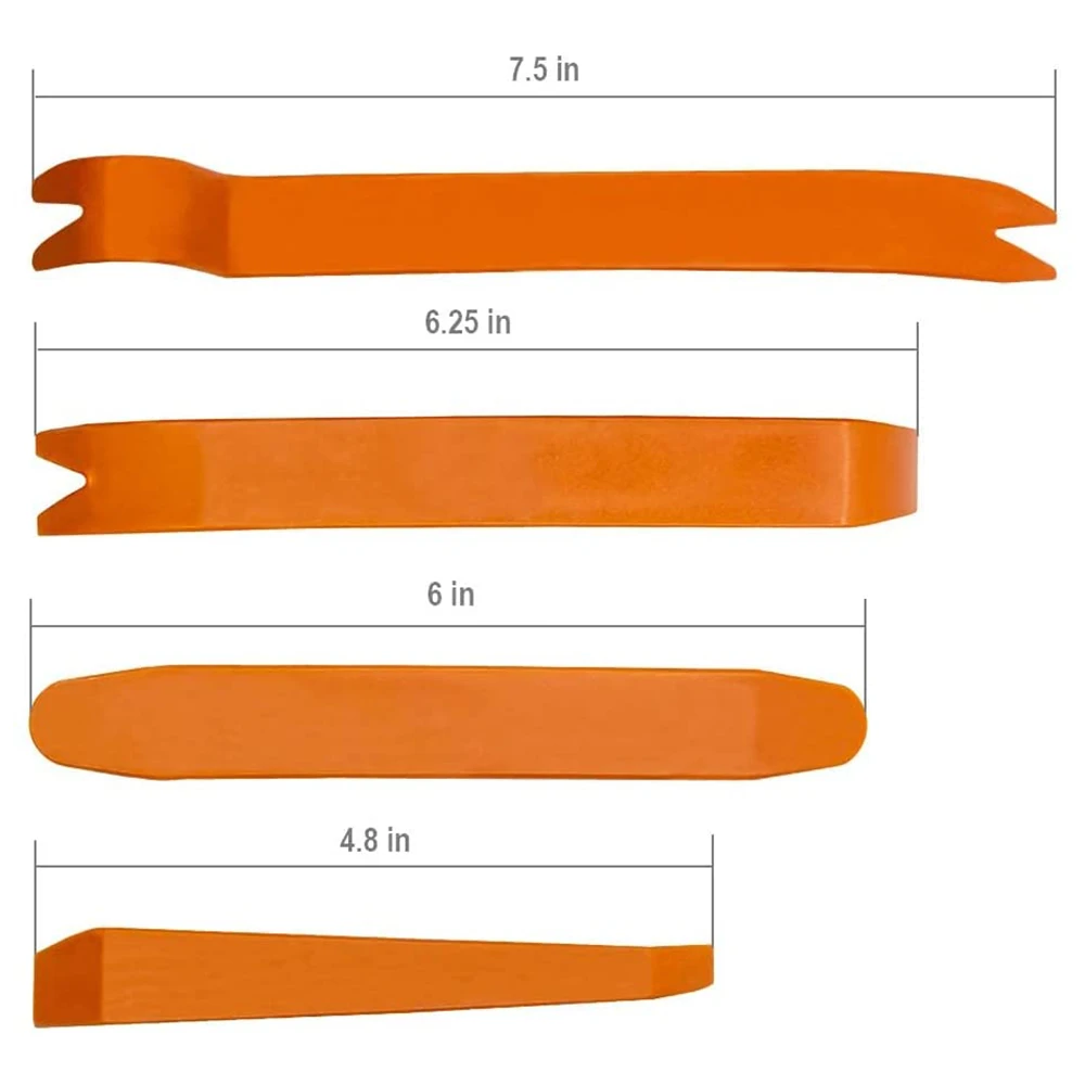 A36T-4Pcs 자동 트림 제거 도구 세트 자동차 인테리어 도어 패널, 트림, 오디오 및 대시보드 해체 스퍼저 프라이 키트