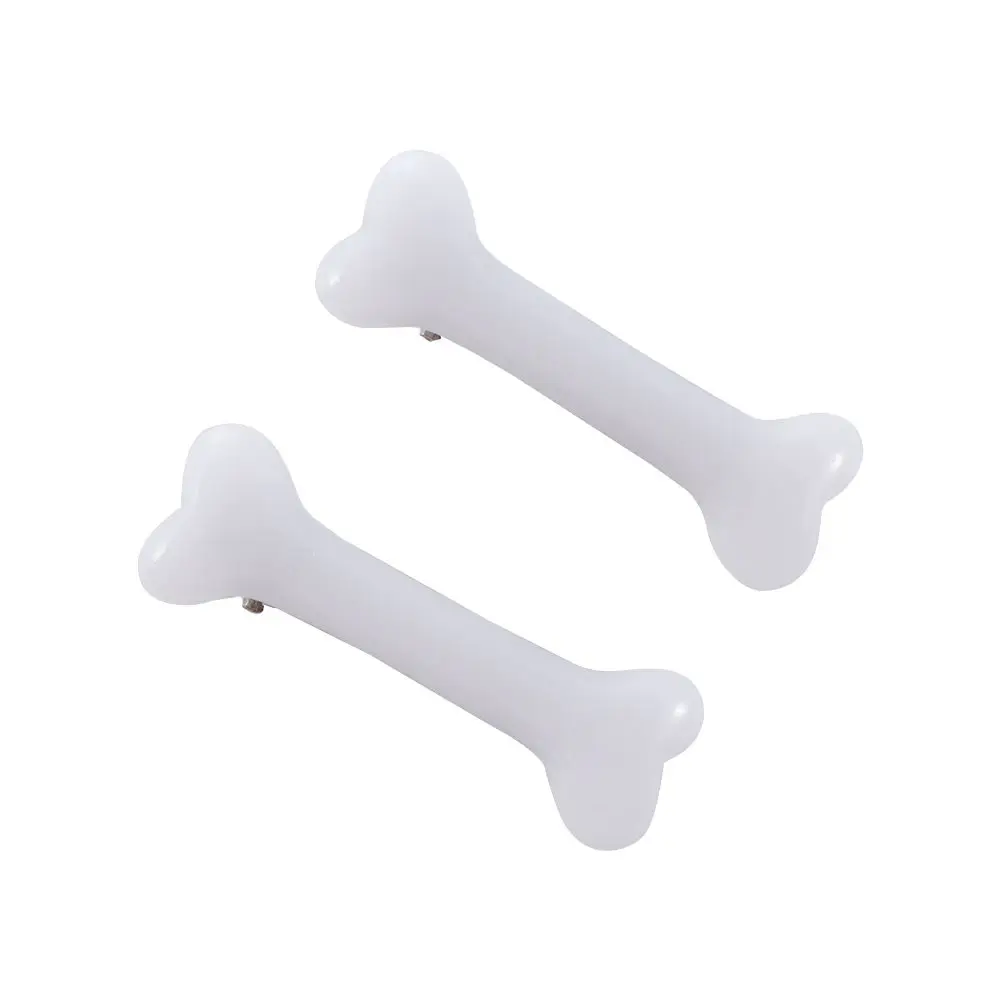 Charm Girl 2pcs/pack Dog Bone Design Women Fashion Lovely Hair Clips Barrettes Hairpin Headwear