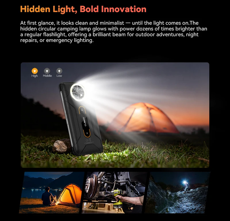 Rugged Smartphone Android 16, Cubot KingKong ACE 5, 20GB RAM(8+12GB), 256GB ROM, 10200mAh Battery, 6.745" 120Hz Screen, 48MP,NFC
