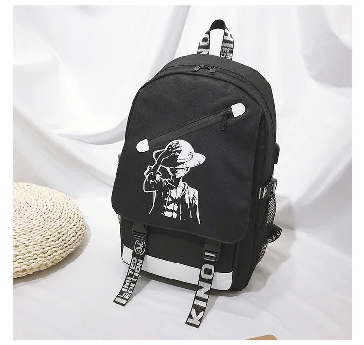 Japanese anime One Piece Handsome backpack Luffy patterned backpack Small gift