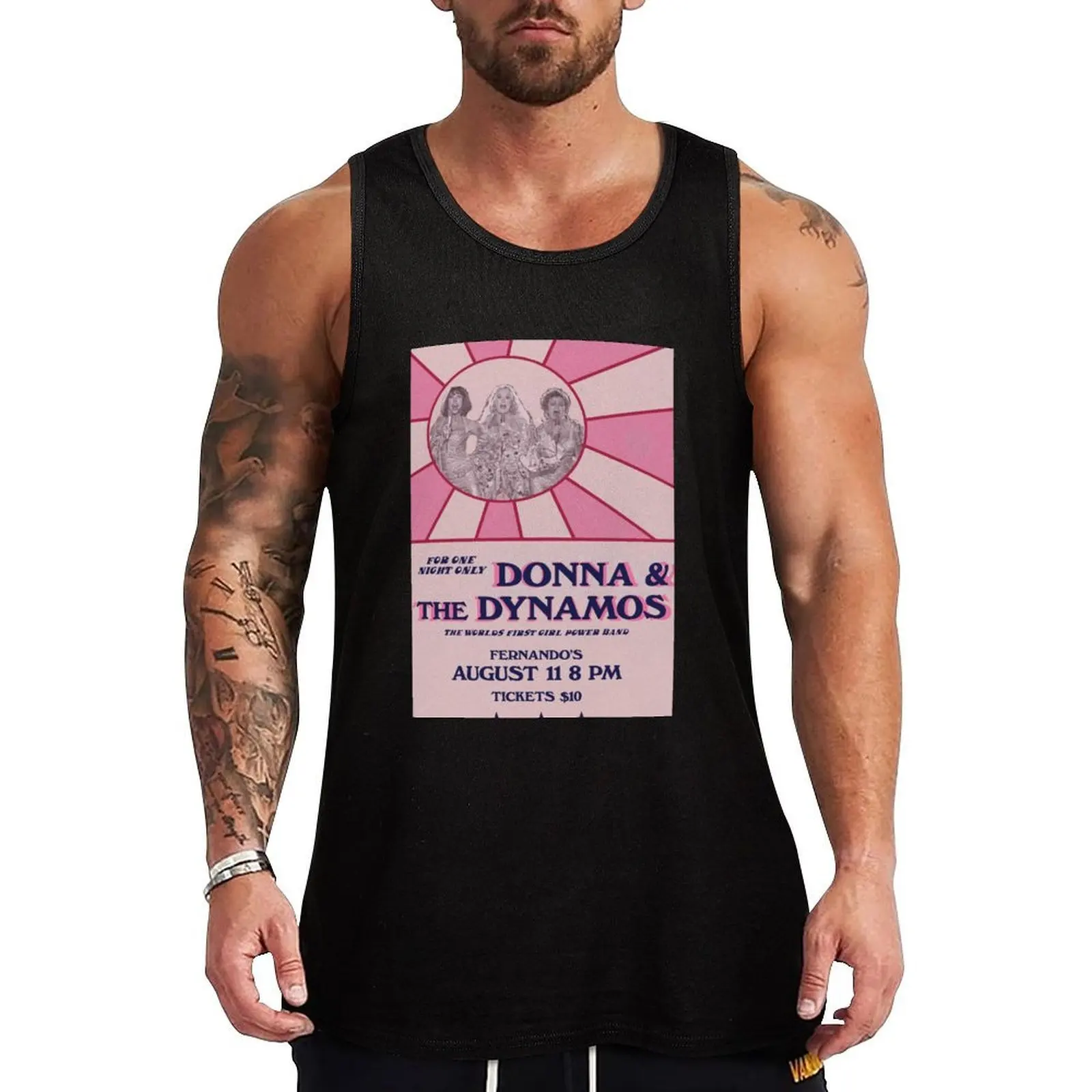 

Donna and the Dynamos poster Tank Top sleeveless jackets gym clothes for man muscular man Vests