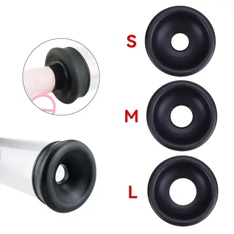 Penis Pump Ring Silicone Sleeve Vacuum Pump Seal Trainer Penis Pump Ring for Penis Enhancer Trainer Sex Toy Juguetes Sexuales