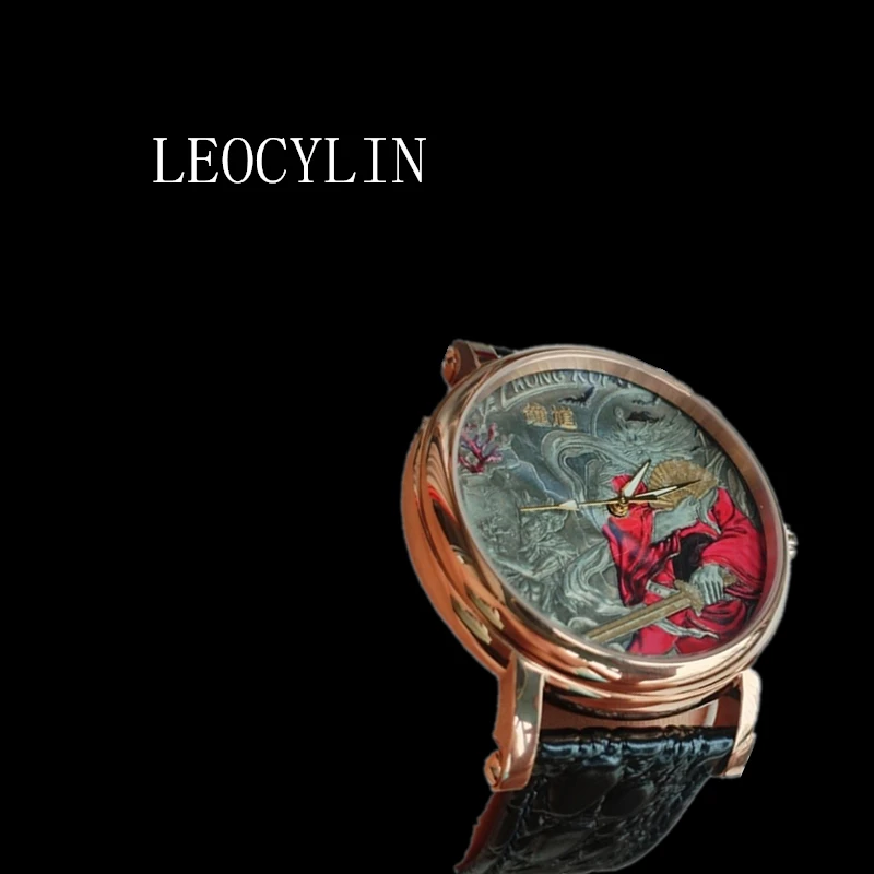 LEOCYLIN fashion Automatic mechanical watch for men personality sapphire stainless steel Wristwatches brand Relogio Masculino