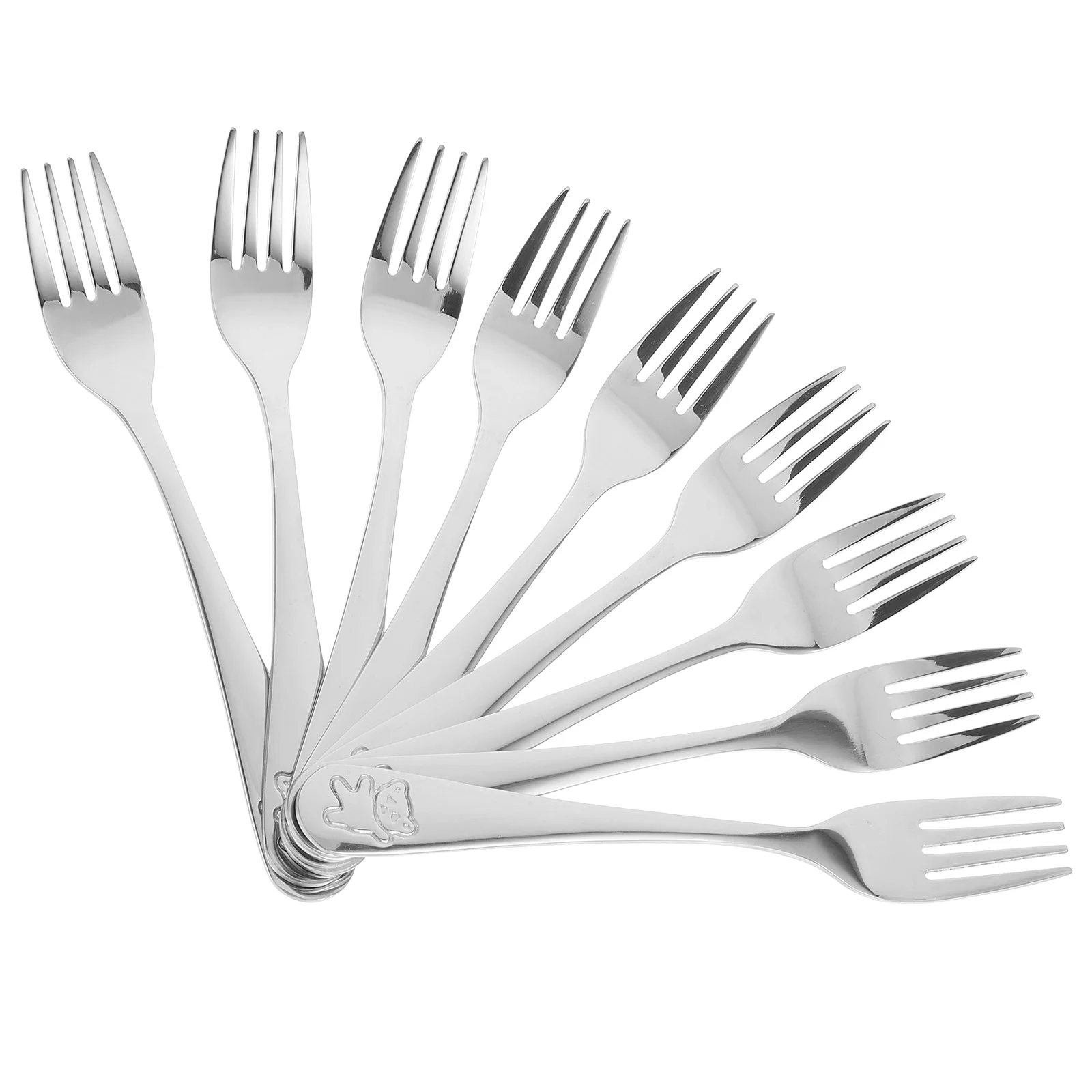 

9 Pcs Stainless Steel Children's Fork Seafood Forks Small Knife and Appetizers Fruit Long Handle