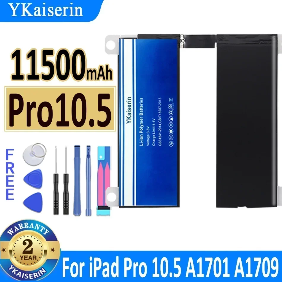 YKaiserin Battery For ipad Pro 9.7 10.5 11 2020 2021 2018 12.9 1st 2nd 3rd A2228 A1980 A1673 A1584 A1670 A1701 A1709 A1983 A1876