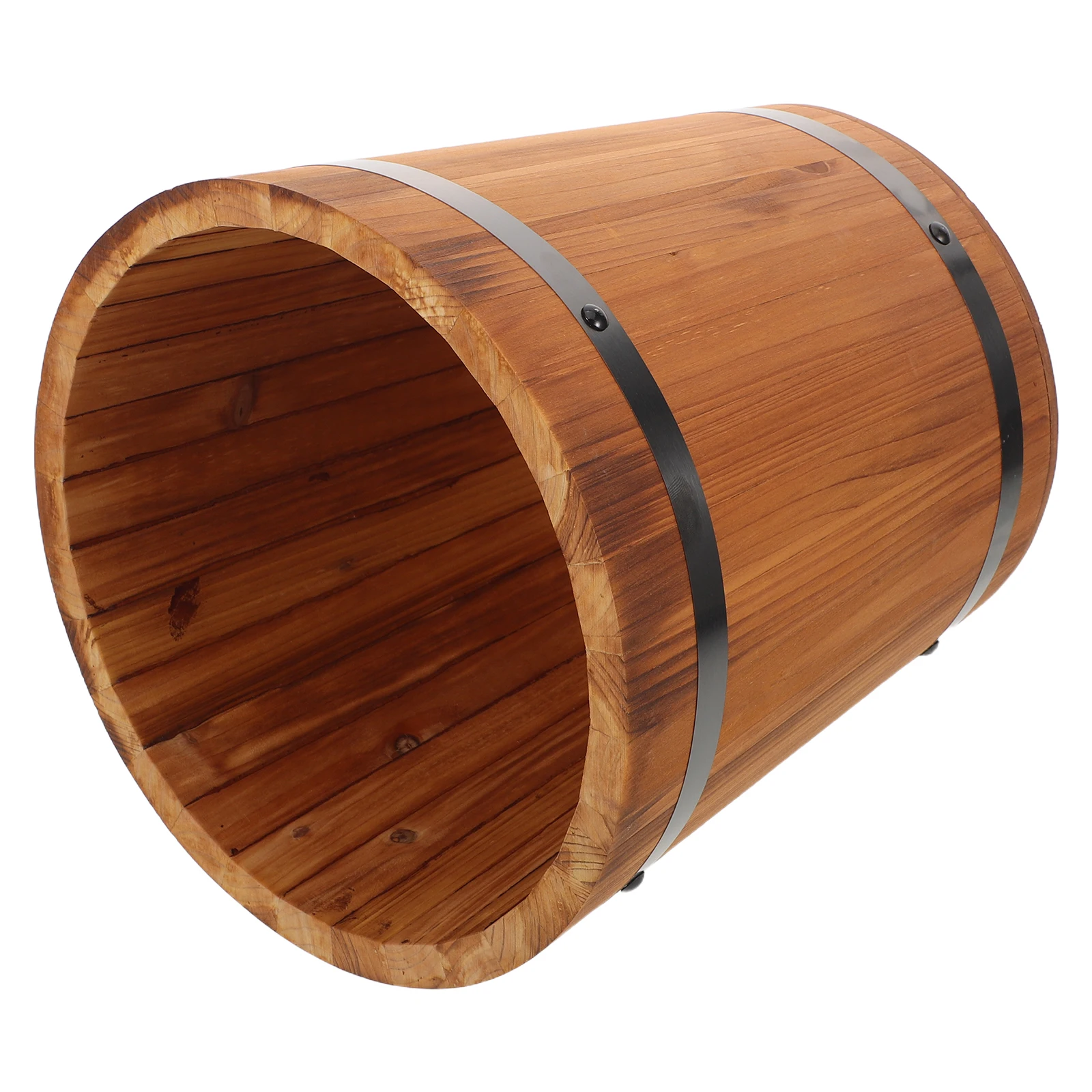

Natural Rice Bucket Large Capacity Wooden Grain Cereal Dispenser For Bucket Planter Container Rice Grains Flower Pot