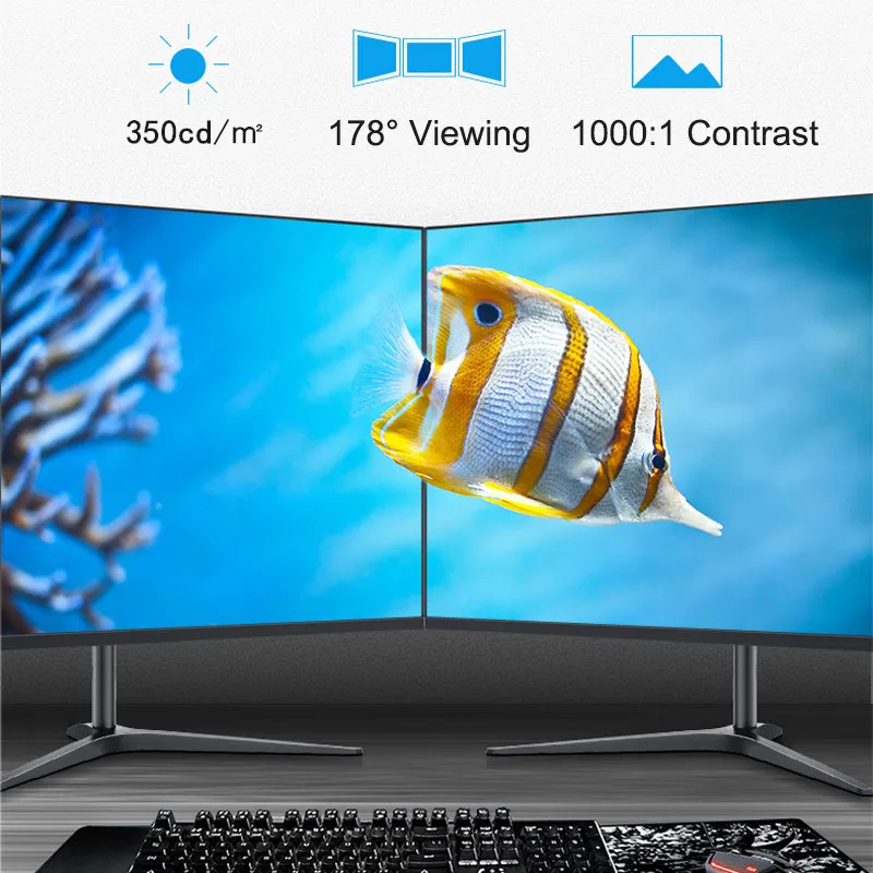 FYHXele 24inch Monitor 240Hz FHD Gaming LCD Display PC IPS Desktop Gamer Display Flat Panel With HDMI-Compatible/DP/1920*1080