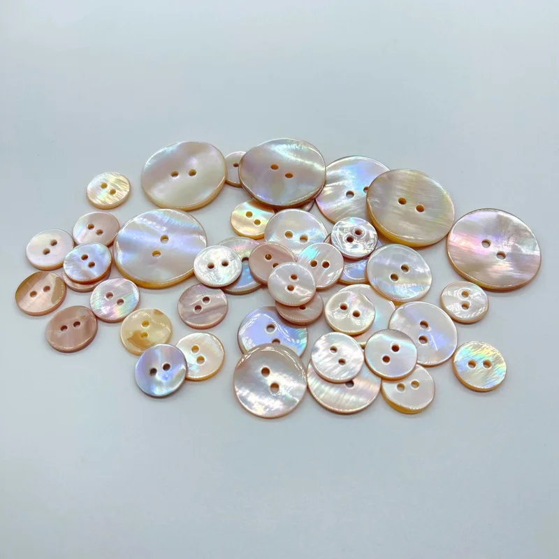 10 قطعة أزرار شل أورورا الطبيعية أم اللؤلؤ جولة 2 ثقوب زر للملابس البلوزات قميص أزرار أكمام DIY بها بنفسك لوازم الخياطة #1