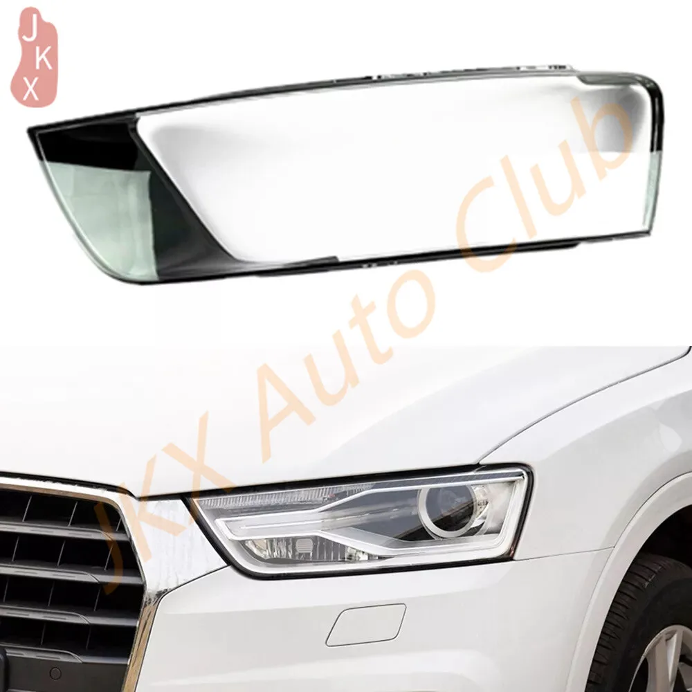 

1X Left Side Headlight Clear Lens Light Shell + Seal Glue For 2016-2018 Audi Q3