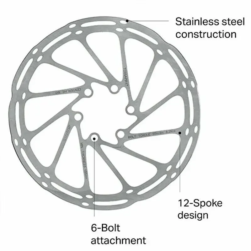 For SRAM Rotor 140mm Brake Disc Rotor 160 180 203mm Bike Brake Rotor MTB Hydraulic Brakes 6 Bolts Mountain Bicycle Discs Pad