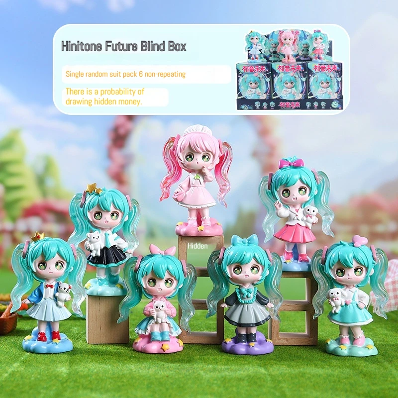 Hatsune Miku Animation Surrounding Lovely First Voice Blind Box Tide Play Resin Office Home Desktop Handmade Decorations Ornamen