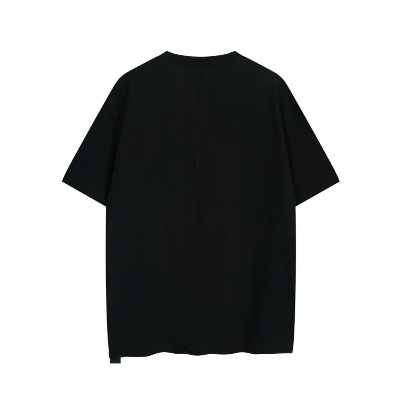 HKSH Wiosna Lato Nowy Męski T-shirt Dark Tide High Street Hollow Metal Ring Bawełniany Casualowy T-shirt z krótkim rękawem O-Neck Kobiety HK1204 — zdjęcie 3