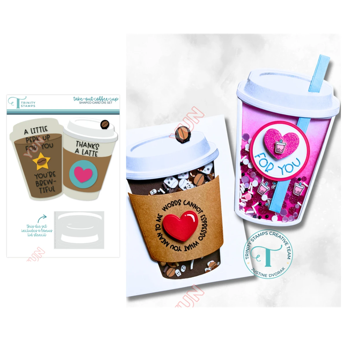 

Christmas Take-Out Coffee Cup Shaped Card Die Set DIY Scrapbooking Stamp Album Greeting Card Template 2025 New Metal Cutting Die