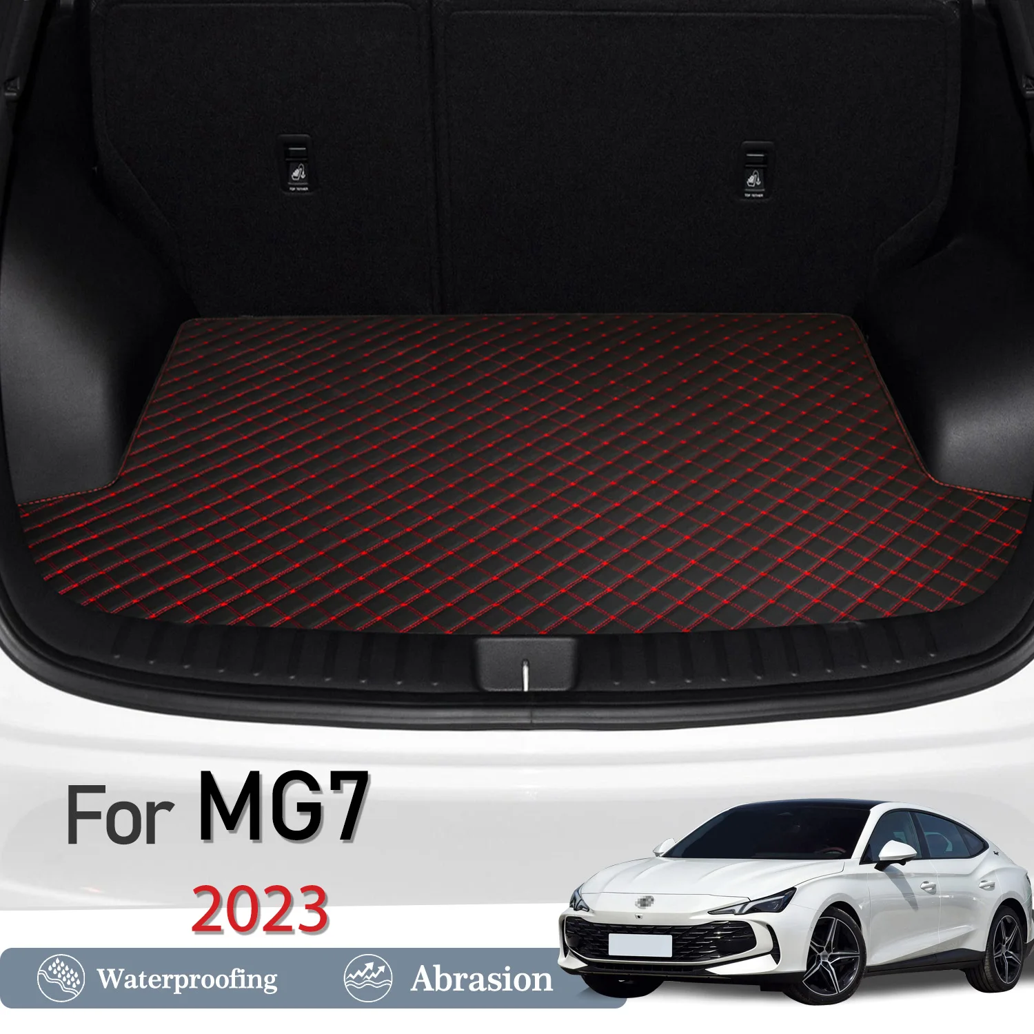 

New Artificial Leather Car Trunk Mat Rear Trunk Cargo Protective Mat Car Interior Accessories For MG7 2023