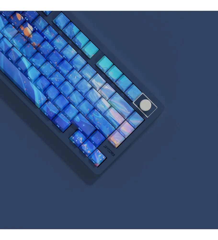 Landscape keycap high value PBT hot sublimation side engraving light transmission advanced sense personalized mechanical