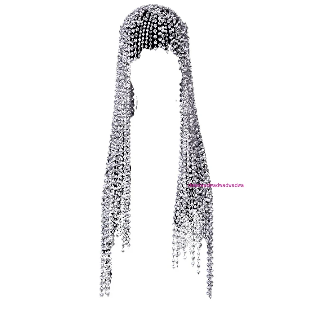 

Long fringed pearl headgear hair chain exaggerated fashion stage performance headgear hair chain