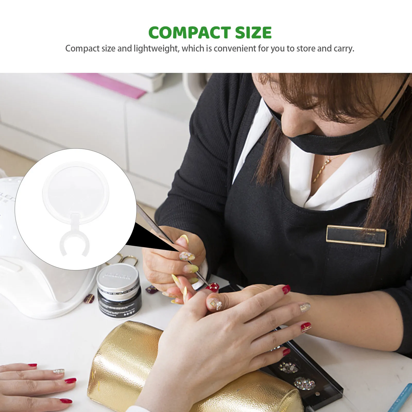 

5Pcs Diamond Art Penholder Magnifier Acrylic Drill Pen Support Clip for Rhinestone Painting Embroidery with High-Quality Lens