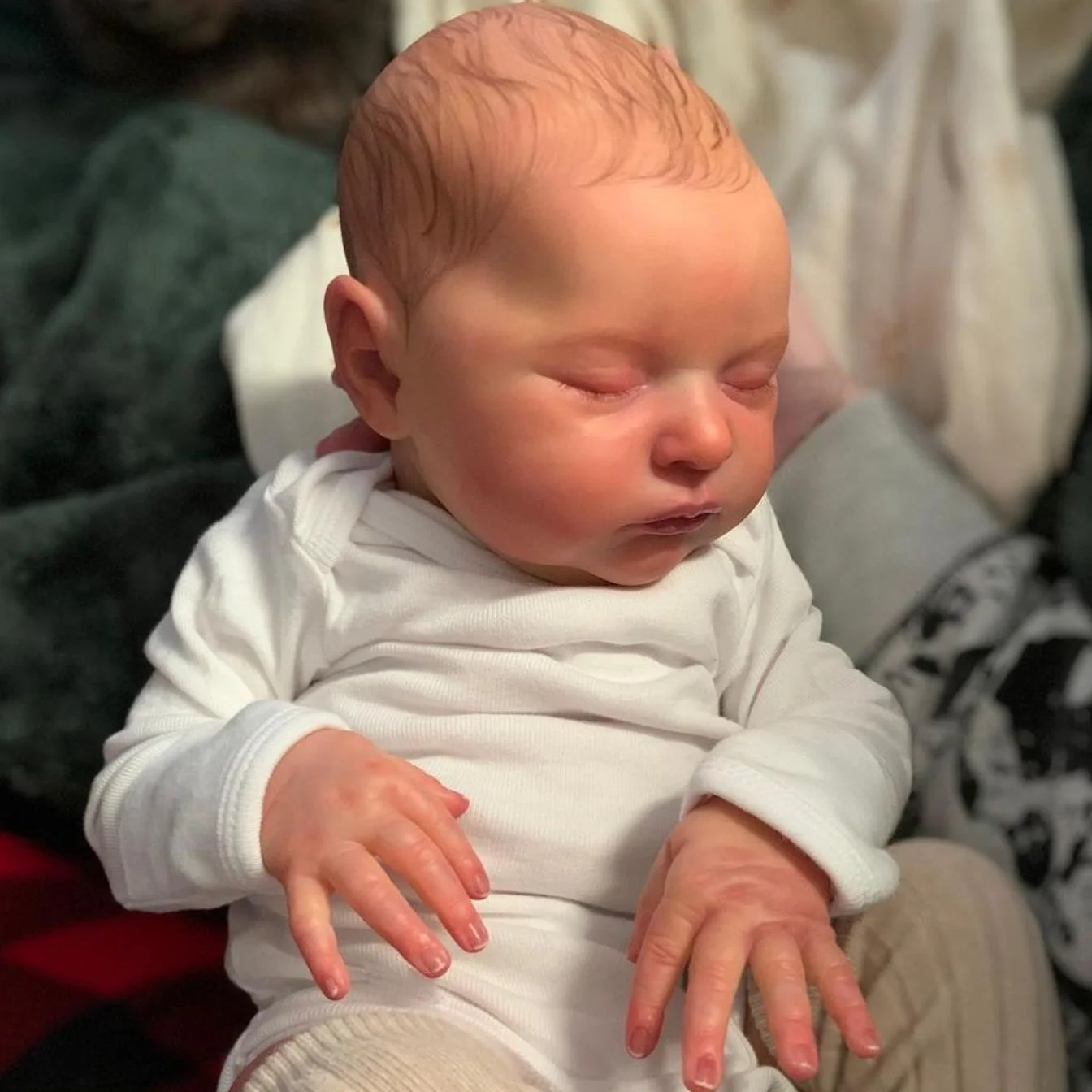 

BZDOLL 50cm Soft Vinyl Asleep Reborn Baby Doll 3D-paint Visible Veins 20inch Cloth Body Alive Girl Kid Collection Christmas Gift