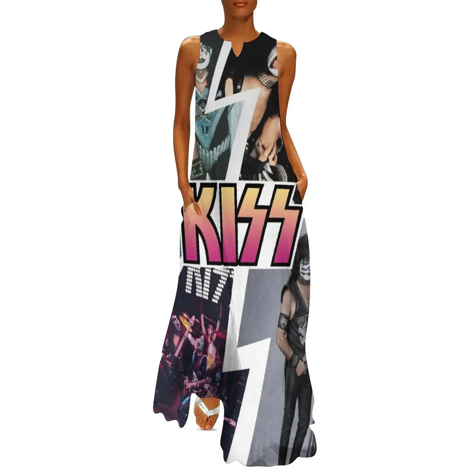 

KISS Collage Long Dress dresses korean style dresses for prom ladies dresses for special occasions womens clothing Dress