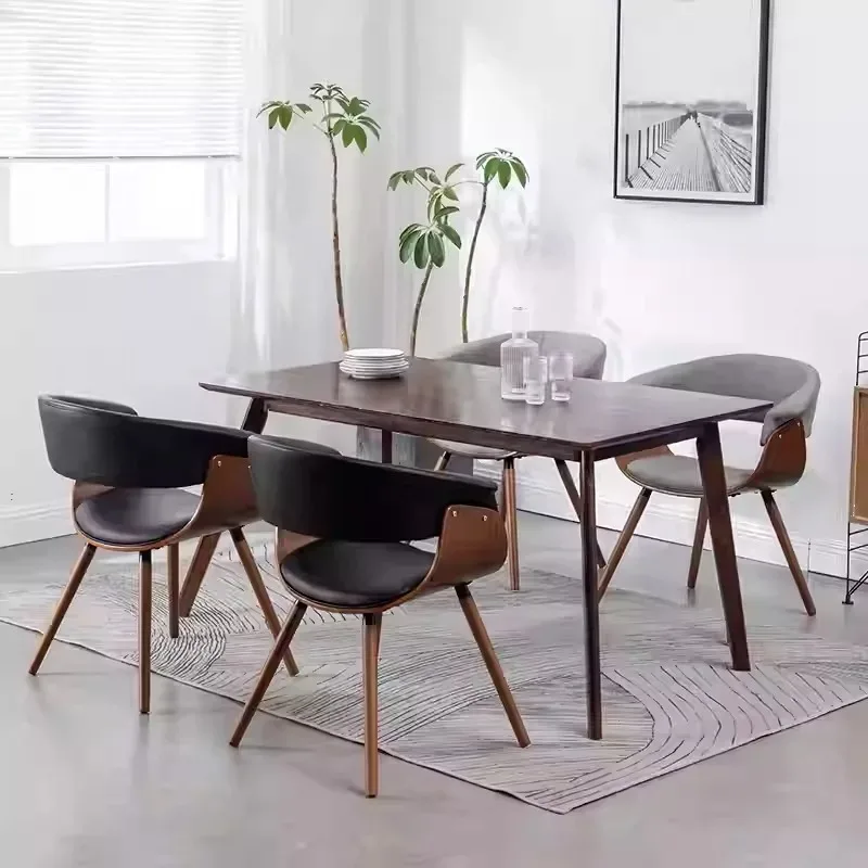 Luxury American Style Plywood Leather Dining Restaurant Cafe Chair Living Room Chair Task Modern Dining Chairs Italian Chair