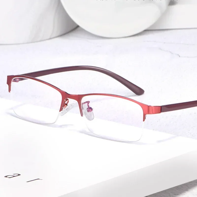 Women Myopia Glasses Ladies Half Frame Anti-blue Light Prescription Glasses Lentes Men Finished Eyewear -1.0 To -4.0 Gafas