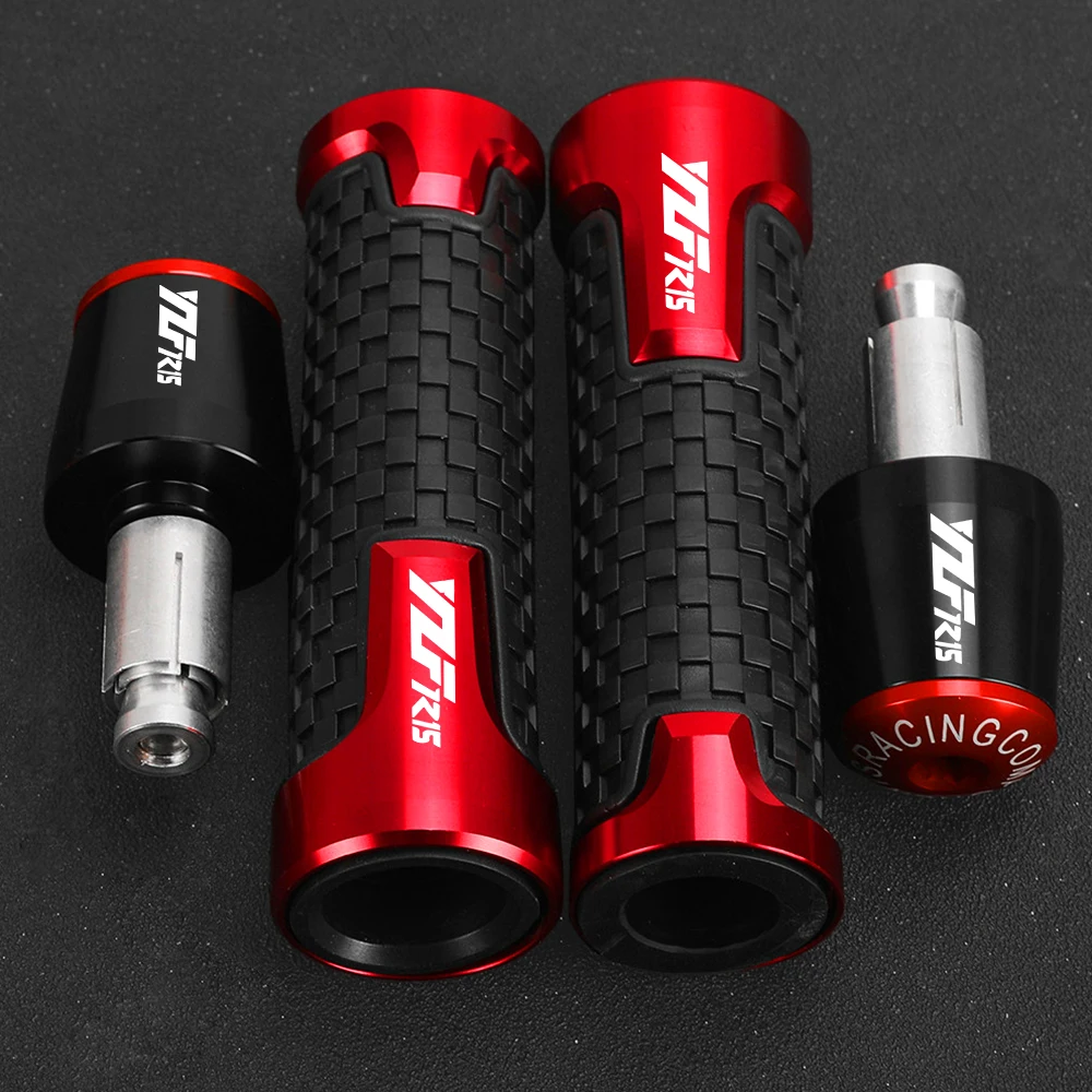 

Motorcycle accessories For YAMAHA YZF R15 YZFR15 YZF-R15 2008-2016 2017 2018 7/8" 22MM Handlebar Grips Handle Bar Cap End Plugs