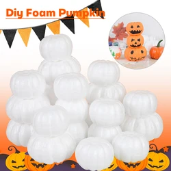 10 sztuk 6/8CM biała pianka modele dyni styropianowe sztuczne dynie DIY ręcznie robione akcesoria rzemieślnicze dekoracje na Halloween