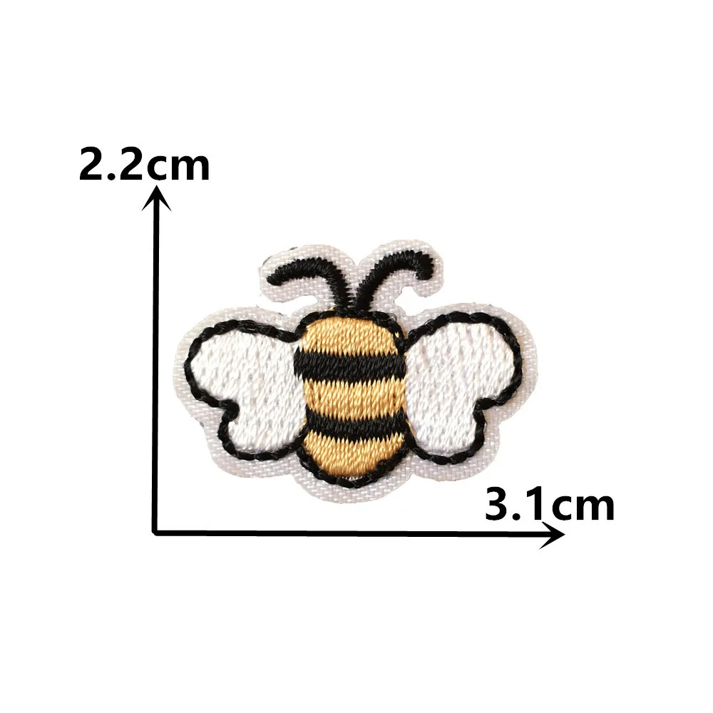 Cartoon Little Bee Pattern Embroidery Hot Melt Adhesive Ironing Patch DIY Sewable Decoration Matching Clothing Patch