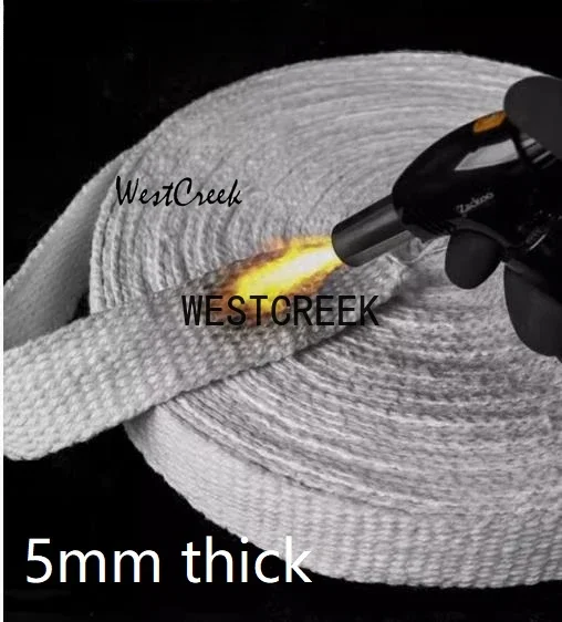 WESTCREEK 5mm Ceramic Fiber with Flame Retardant High Temperature Fire Insulation Furnace Pipe Chimney Exhaust Pipe Winding Band