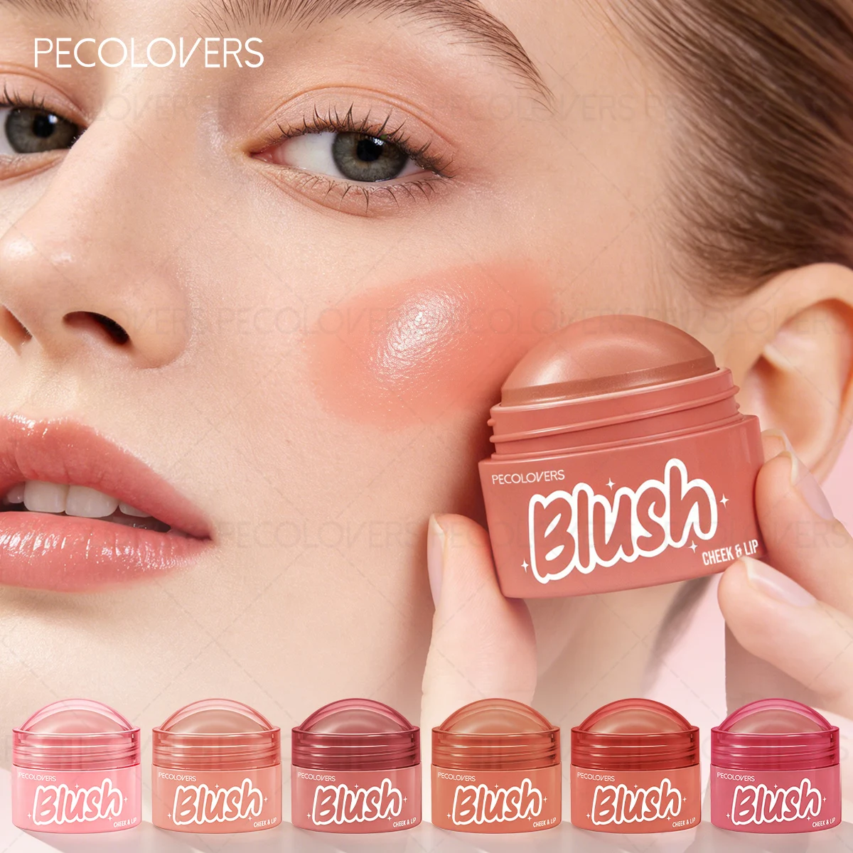 1PC Multi-Use Cream Blush Stick, Cheek & Lip Tint 2-in-1, Smooth Blendable Hydrating Formula, Long-Wear Natural Dewy Finish