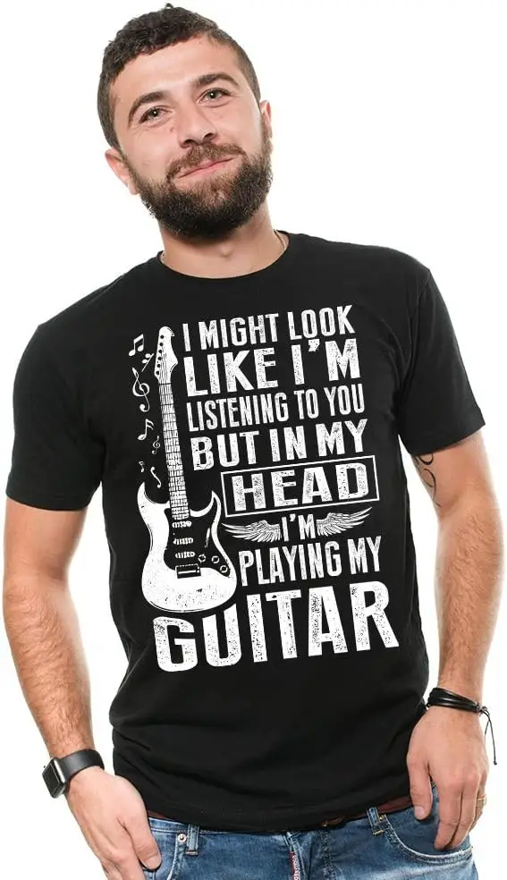

Guitarist T-shirt Musician Music Guitar Player Mens Funny Tee