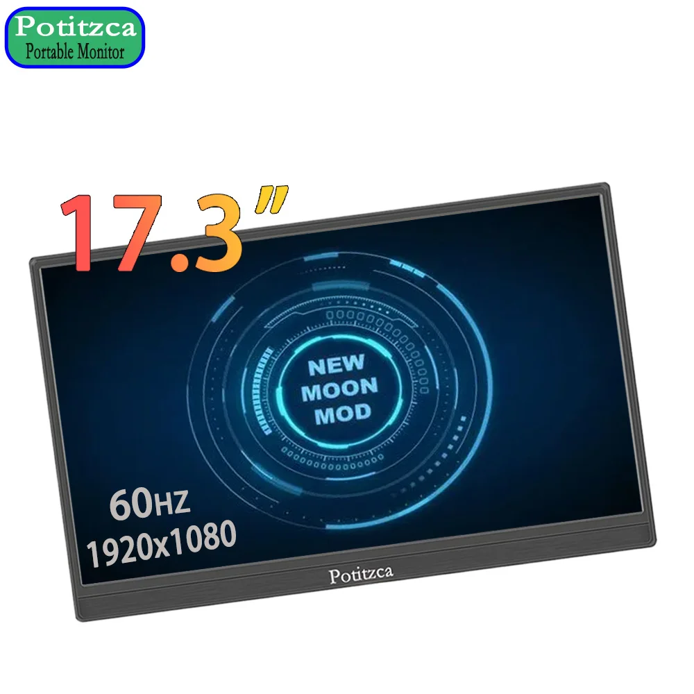 Imagem -01 - Tela Portátil 1920x1080 da Polegada Lcd hd Completo 60hz 16:9 Hdmi para o Jogo Sp4 Ps5 Interruptor Portátil 17. tela portatil 1920x1080 da polegada lcd hd completo 60hz 169 hdmi para o jogo sp4 ps5 interruptor portatil 17 01
