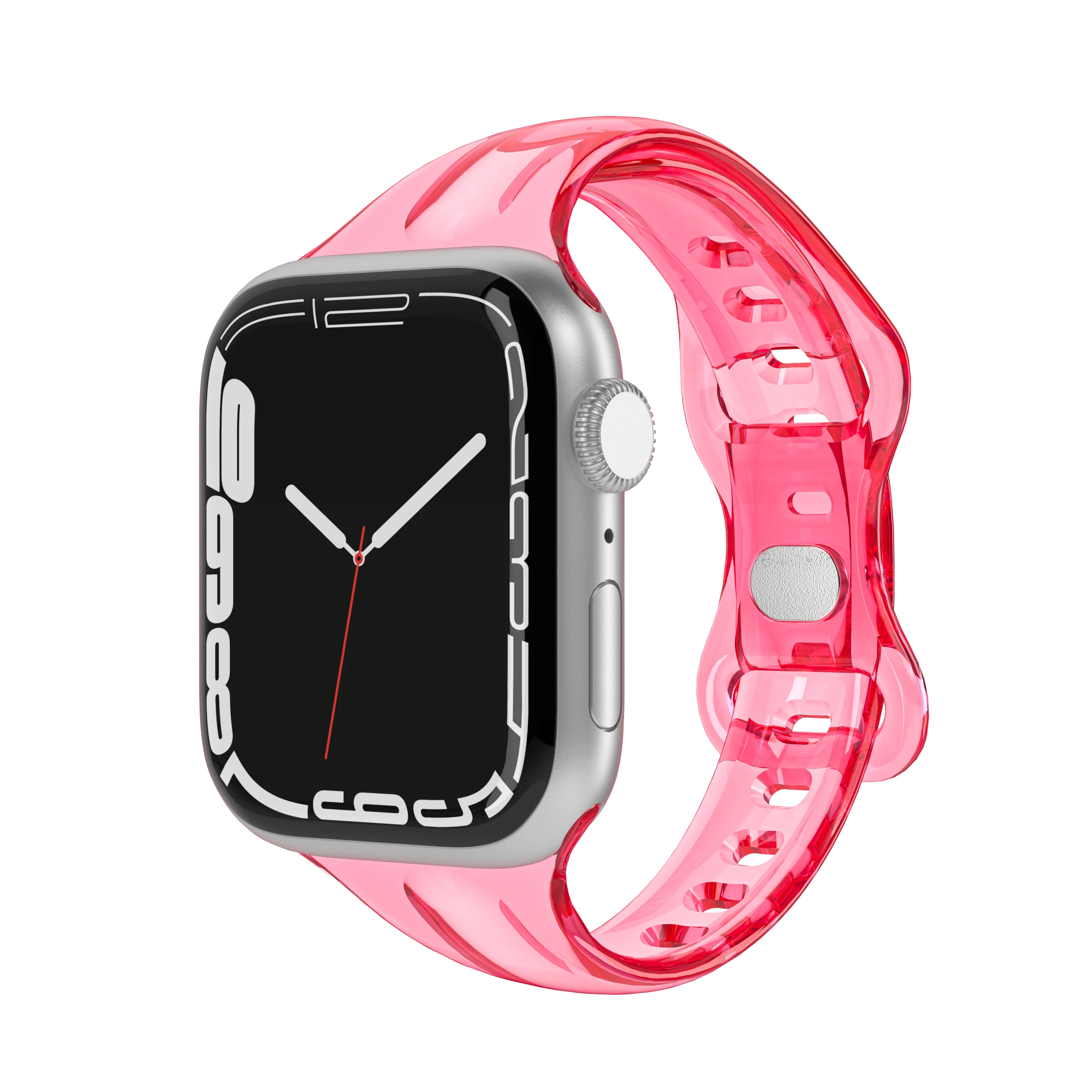 Transparent Resin Strap For Apple Watch Band iWatch 8 7 6 5 4 3 2 SE 41mm 45mm 38mm 42mm 40mm 44mm For Men Women Clear Bracelet