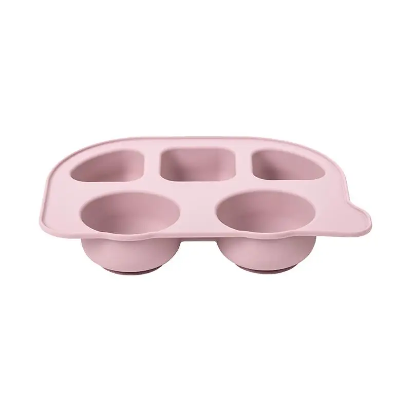 Silicone Dog Bowl Cat Feeding Divided Tray Silicone Dog Bowl Food Dividing Solution Anti-Slip Anti-Scald For Dog Cat Pet