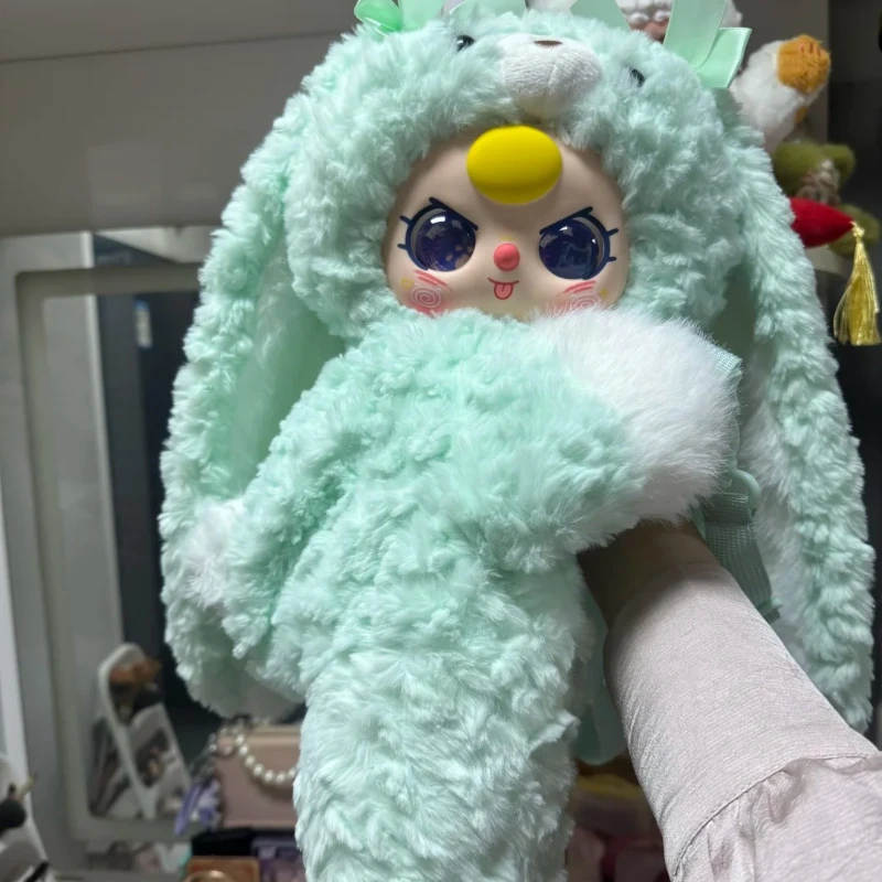 Baby Three Hug Zaino per bambini Scatola cieca Kawaii Anime Figure Borsa a sorpresa Scatola misteriosa Anime Doll Ciondolo in peluche Raccogliere giocattoli per ragazze