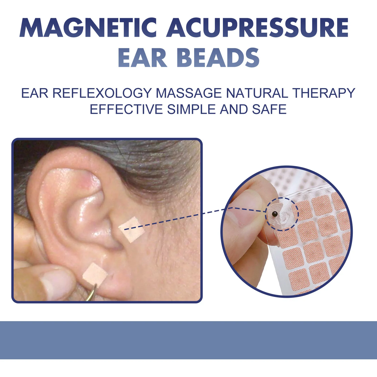 Ear Seeds Acupunctures Kit 120pcs Magnetic Beads Therapys Auricular Ear Auriculotherapy Acupunctures Therapys Ear Vaccaria Seeds