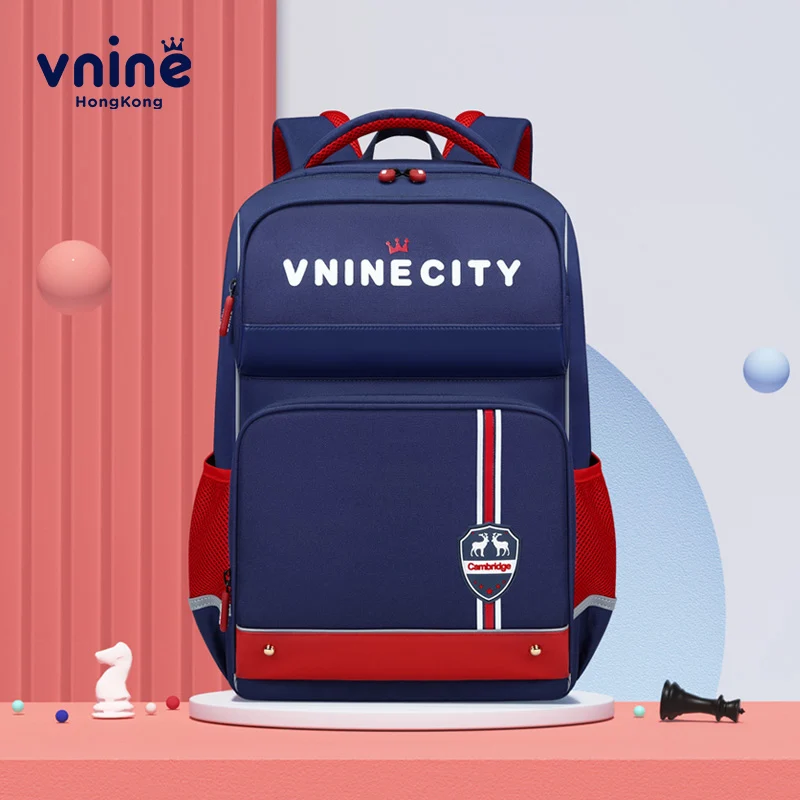 VNINE backpack for elementary school students, boys and girls, grades one to six, children's spine protection, super light weigh