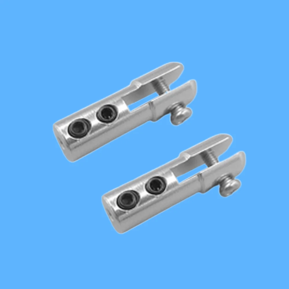 

2PCS Aluminum Servo Arm Linkage Steering Gear Tie Rod Chuck Rudder Joint Coupler With Set Screws for RC Model Parts