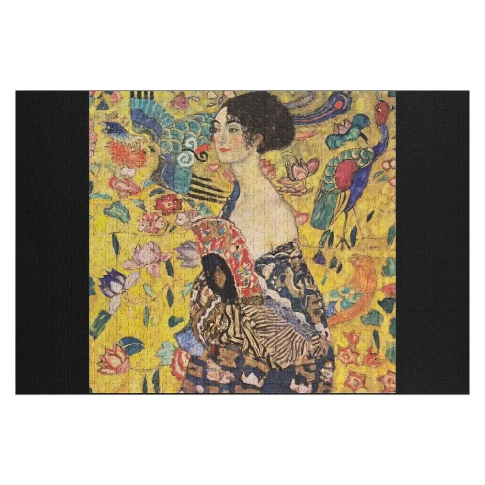 Gustav Klimt - Lady with Fan Jigsaw Puzzle Customs With Photo Personalized Toy Puzzle