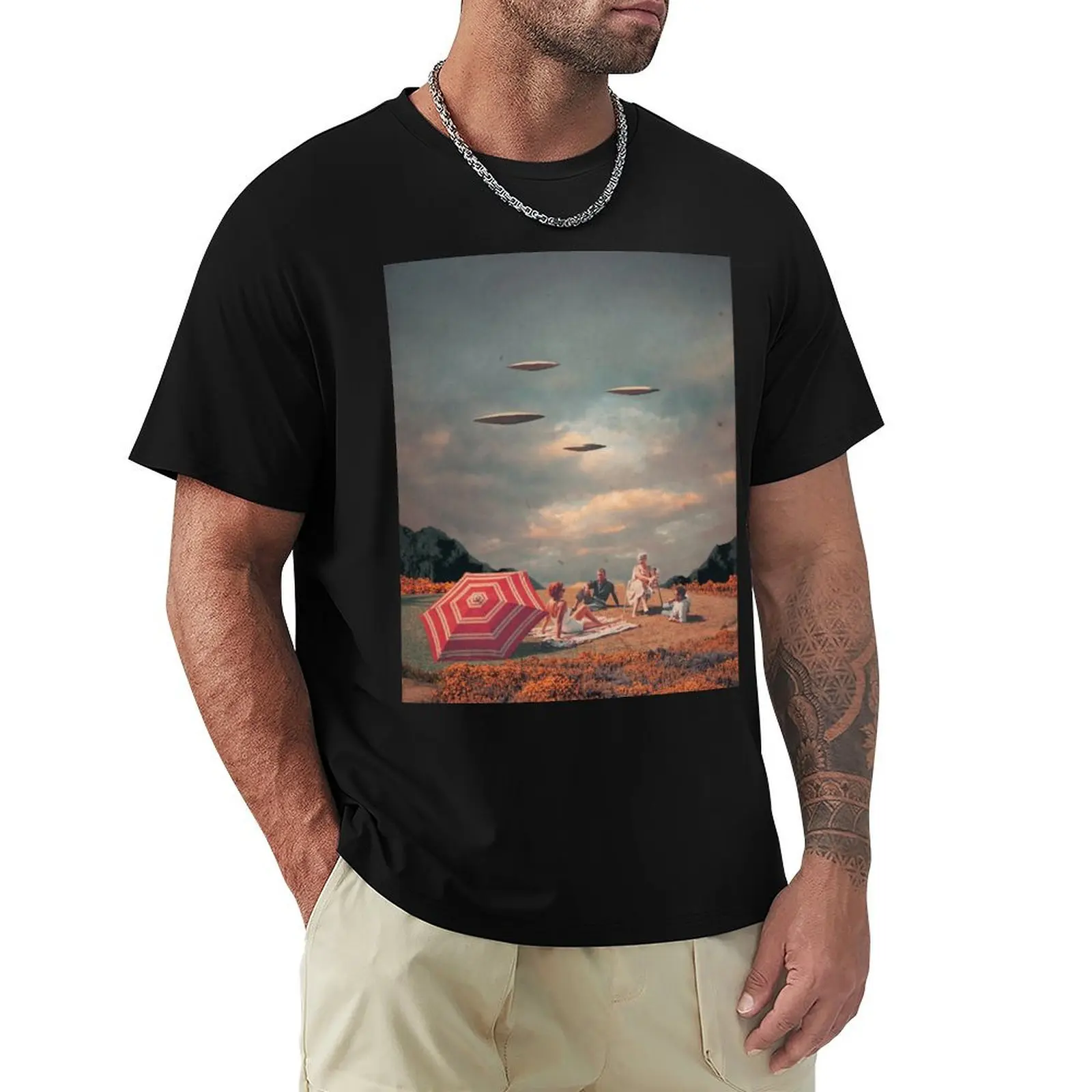 Pretend They Never Came T-Shirt man t shirts for men casual T-Shirt
