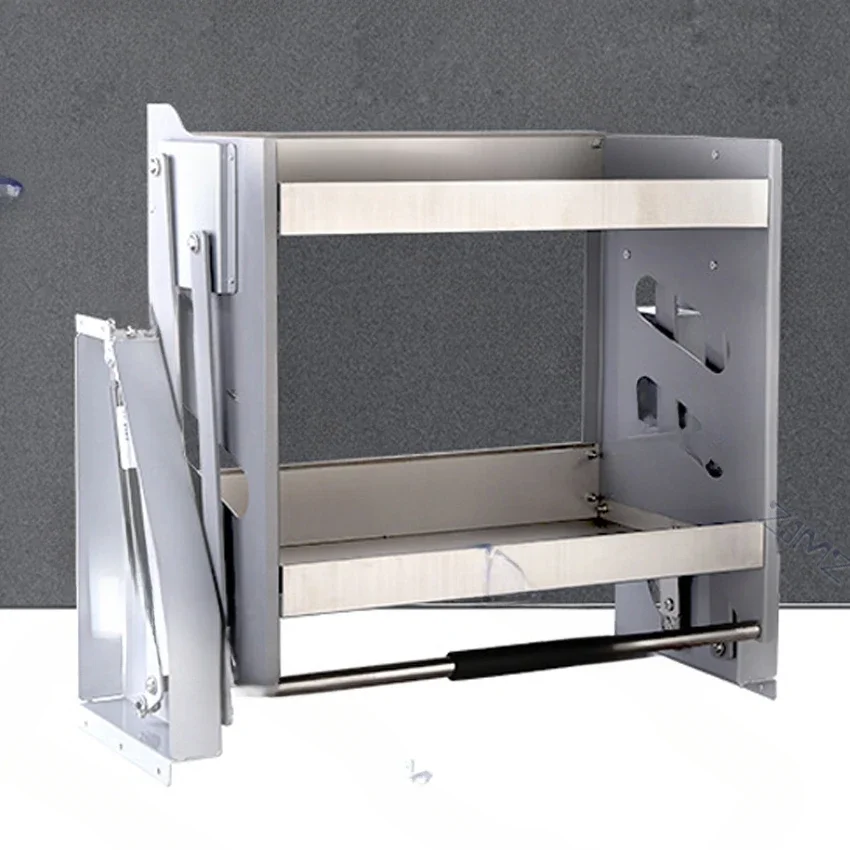 Wall Cabinet Lift Pull Basket Pull-down Kitchen Cabinet Stainless Steel Drawer Baskets Seasoning Bottle Storage Racks