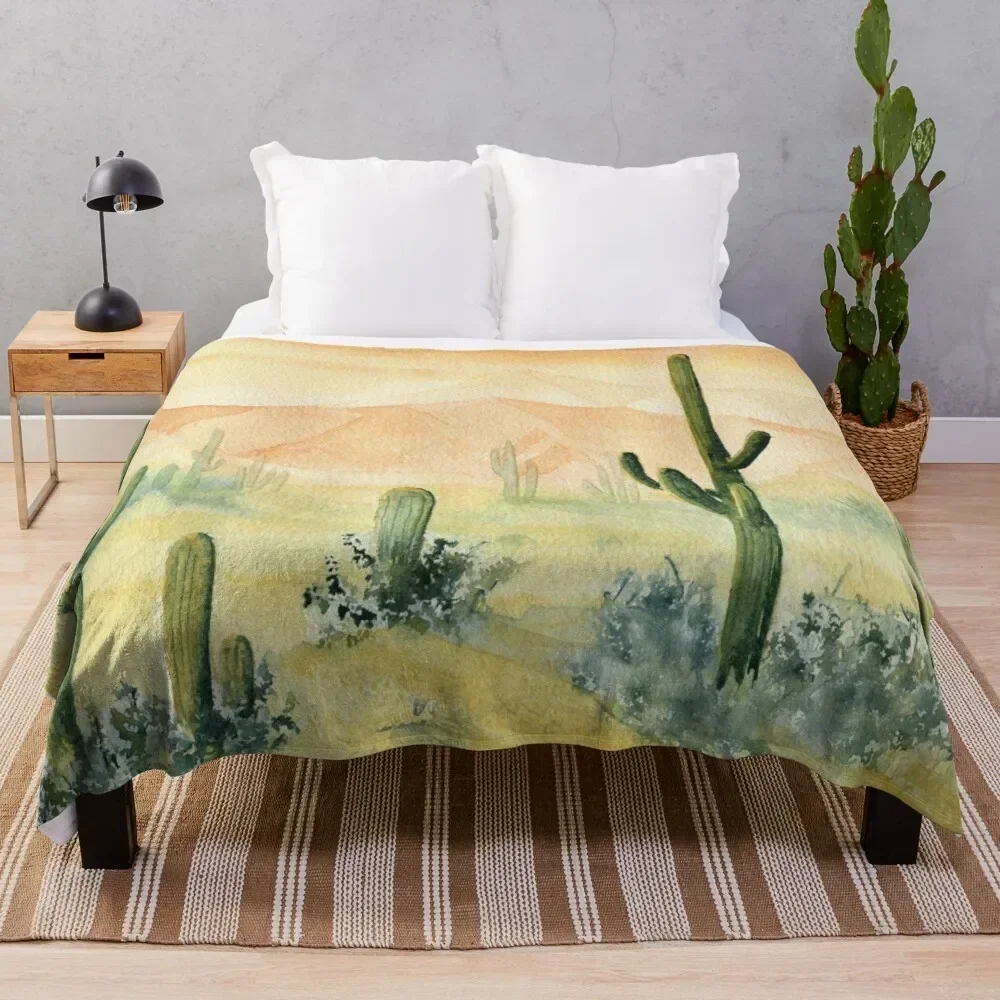 

Desert Morning Throw Blanket Soft Bedroom Blanket for Night Sleeping