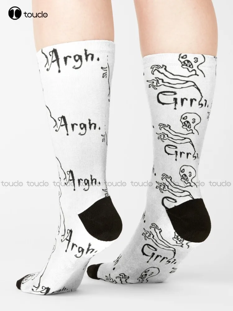 Grrr Argh Buffy The Vampire Slayer Socks Halloween Socks Personalized Custom 360° Digital Print Gift Harajuku Colorful Retro