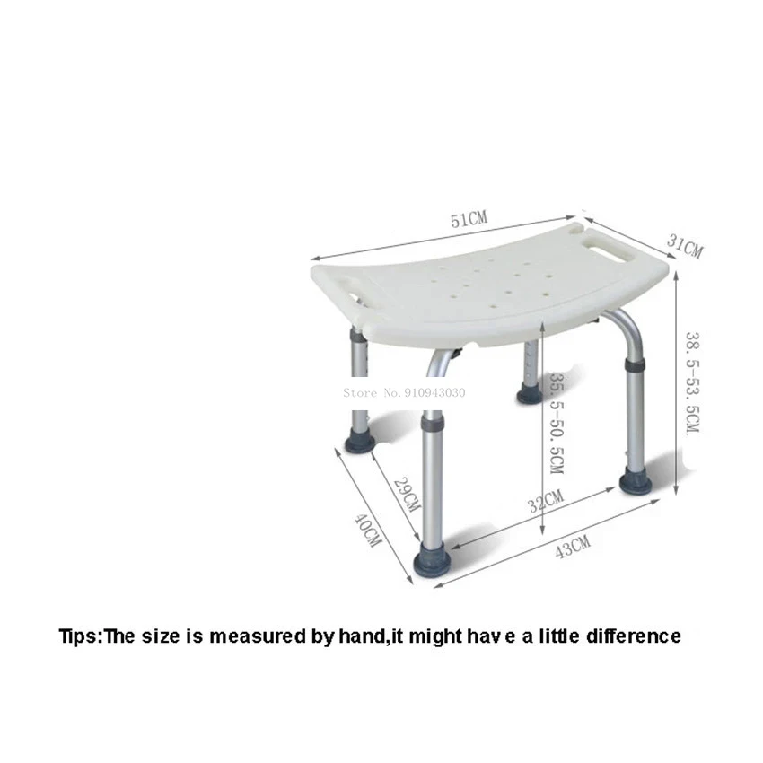 Anti-Skid Pregnant Woman Bath Stool Height Adjutable Bath And Shower Stool Bench Safety Seat For Elderly/Disabled People Older