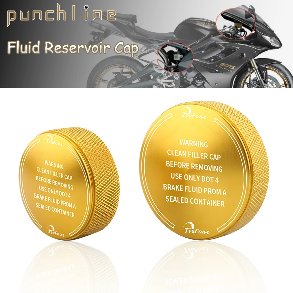 

For SPEED TRIPLE 1050 2005-2013 DAYTONA 675 2007-2012 Front Brake Fluid Reservoir Cap Rear Fluid Cover