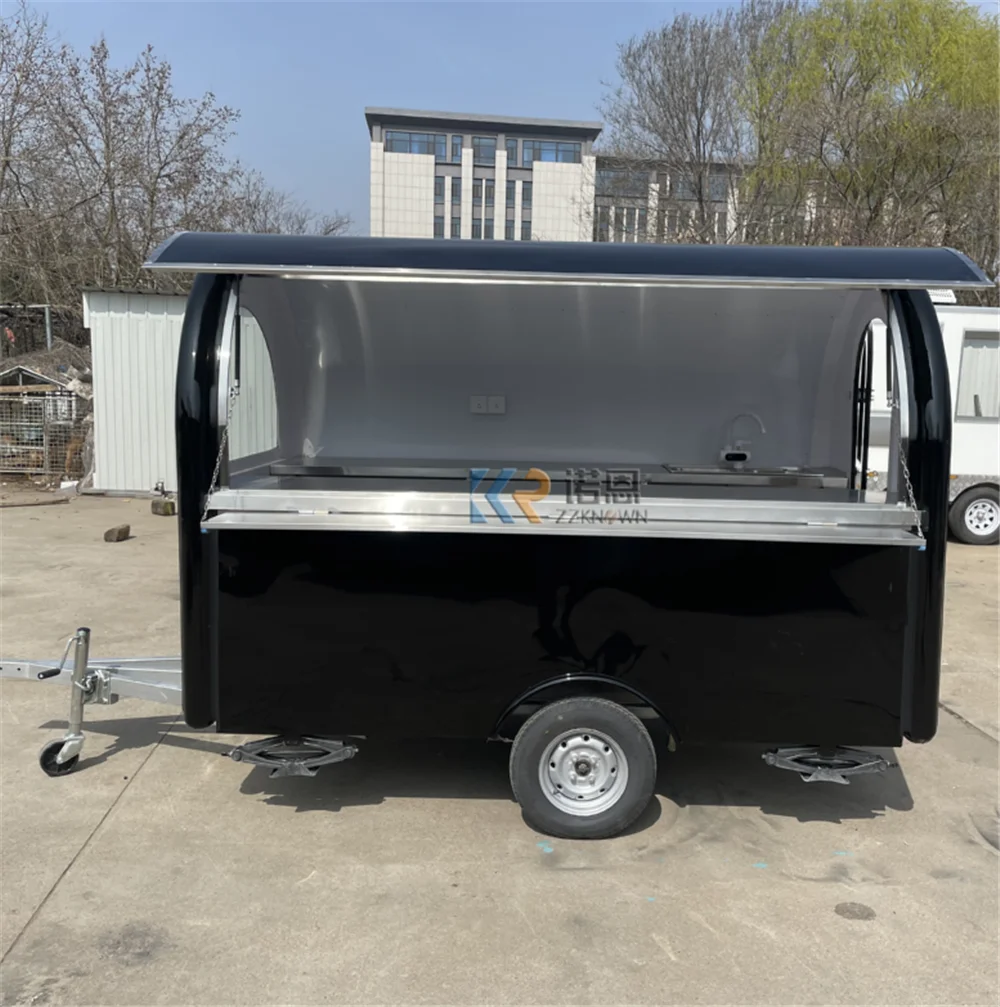 2023 Custom Food Kiosk Design Trailer Sales Popsicle Ice Cream Yogurt Other Snack Machine Mobile Food Cart