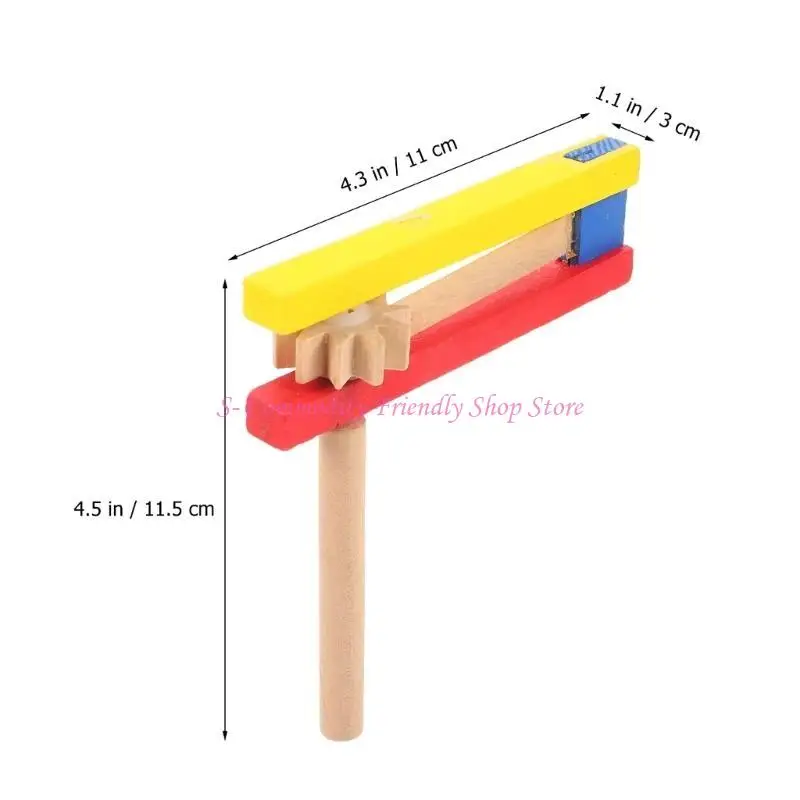 85EAE PAKIET 4 Castanet Percussion Toy Long uchwyt muzyczny instrument dla dzieci uczenie się muzyki i występy sceniczne
