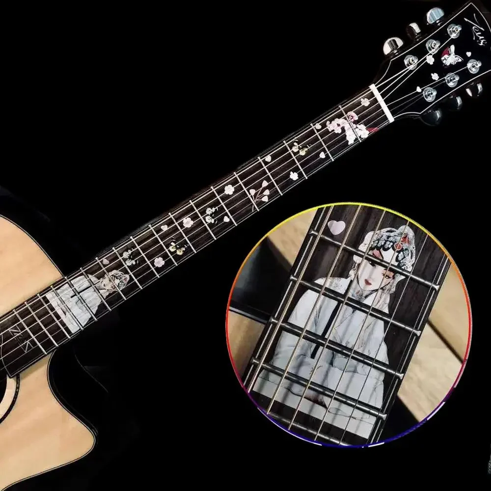 Hot Selling DIY Guitar Fingerboard Inlay Sticker Guitar Neck Headstock Decals Space Series Guitarra Ukulele Inlay Sticker